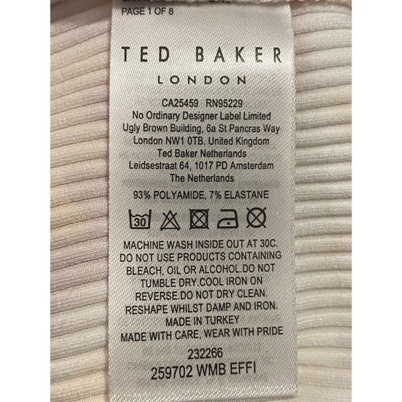 F. Ted Baker Dress Size 4 Or 10 Sleeveless High Neck NWT $175 - Picture 6 of 8